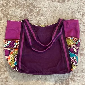 Vera Bradley - large canvas tote - Plum crazy